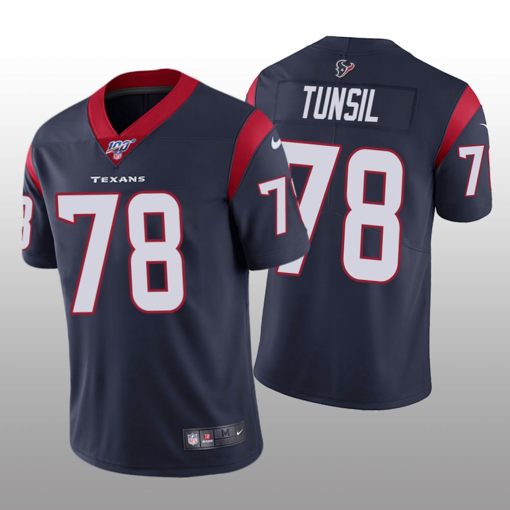 Houston Texans Laremy Tunsil Navy Vapor Limited Jersey 100th Season - Men's