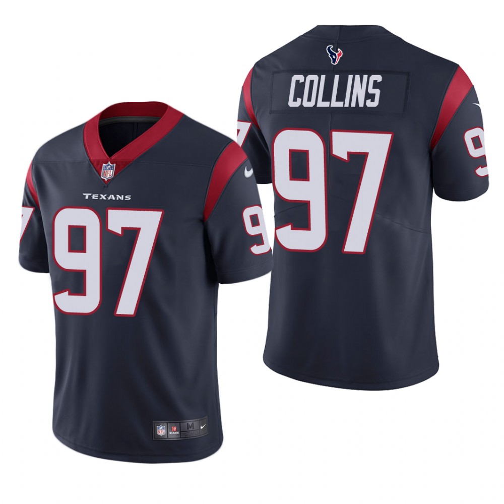 Houston Texans Maliek Collins Navy Jersey Vapor Limited - Men's