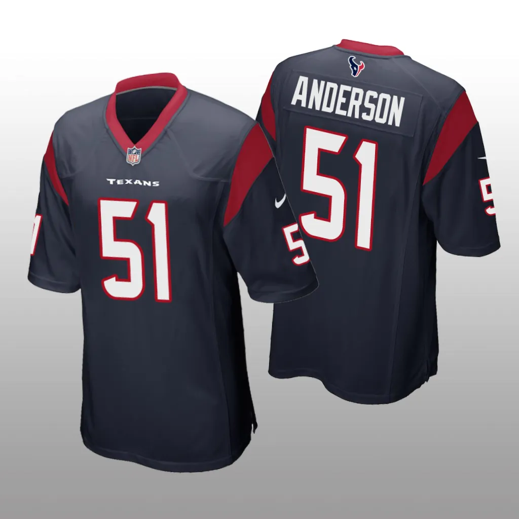 Houston Texans Navy 2023 NFL Draft Will Anderson Game Jersey
