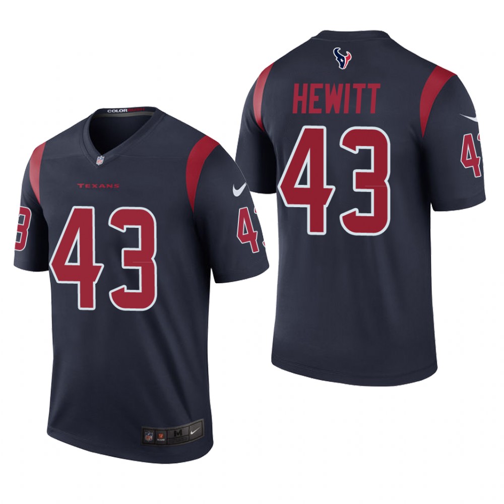 Houston Texans Neville Hewitt Navy Jersey Color Rush Legend - Men's