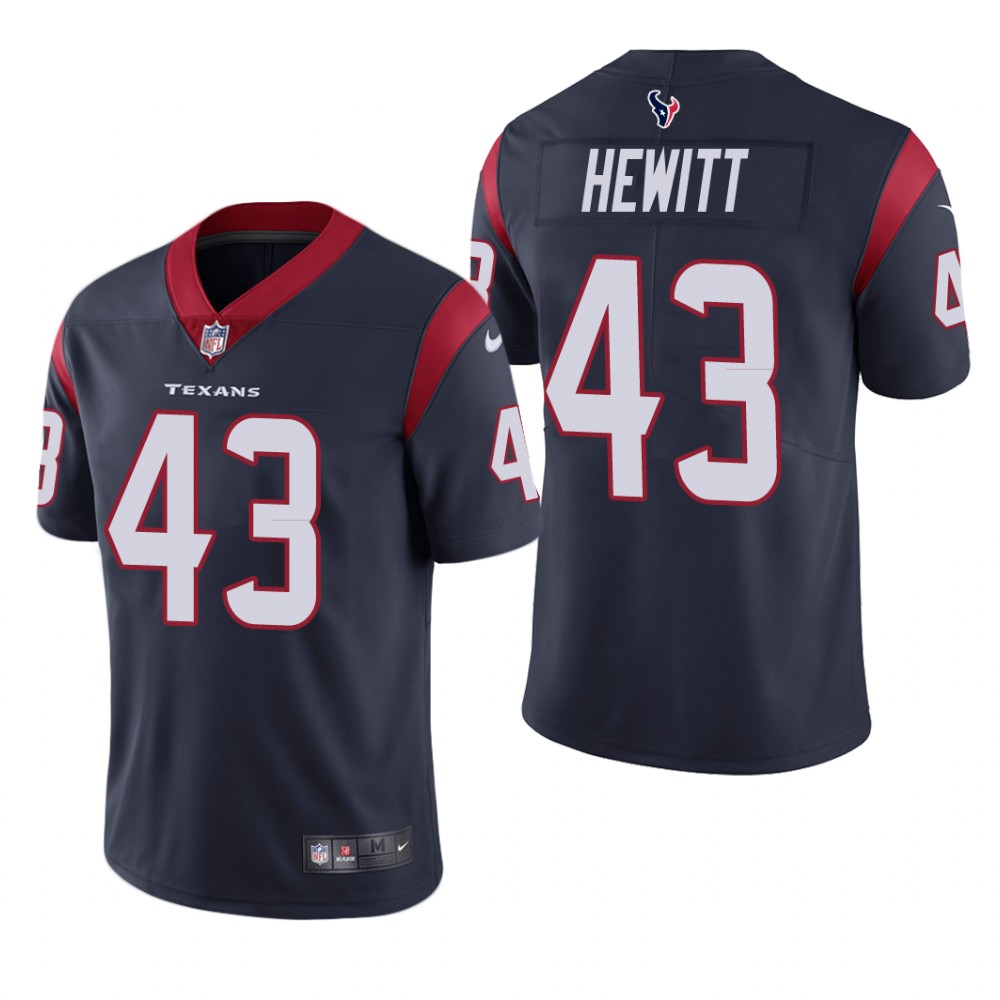 Houston Texans Neville Hewitt Navy Jersey Vapor Limited - Men's