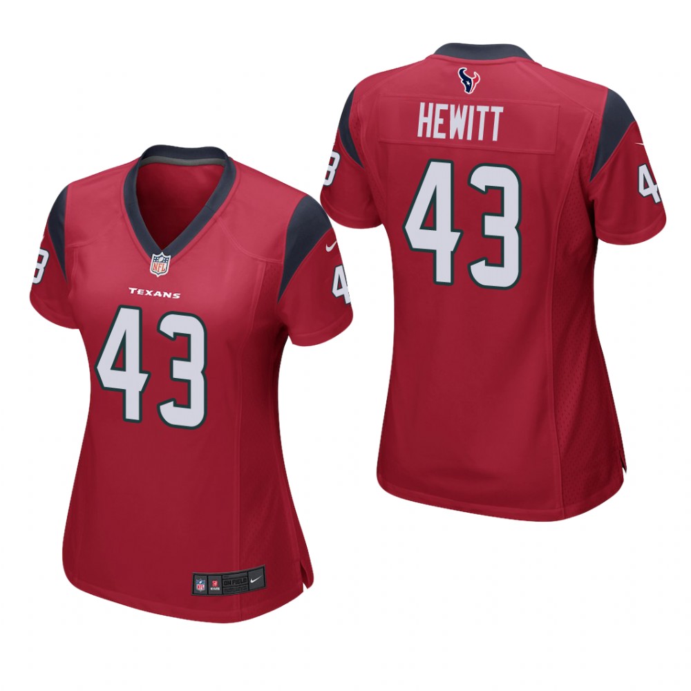 Houston Texans Neville Hewitt Red Jersey Game - Women's