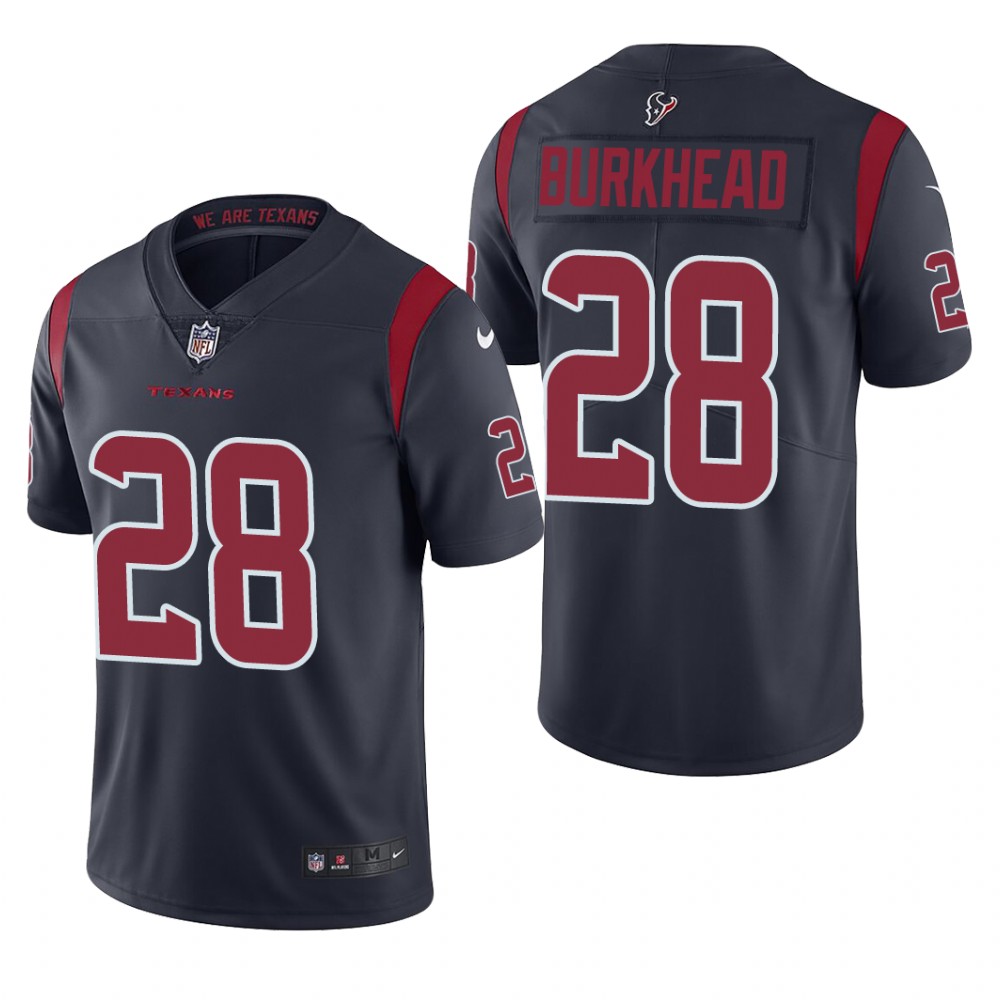 Houston Texans Rex Burkhead Navy Jersey Color Rush Limited - Men's