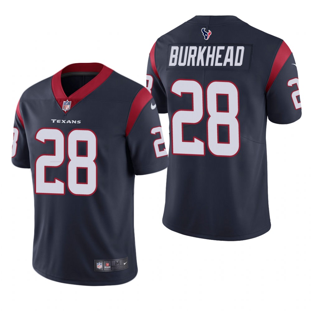 Houston Texans Rex Burkhead Navy Jersey Vapor Limited - Men's