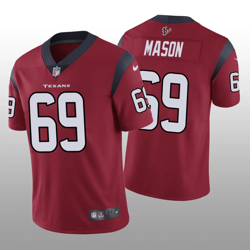 Houston Texans Shaq Mason Red Jersey Vapor Limited - Men's