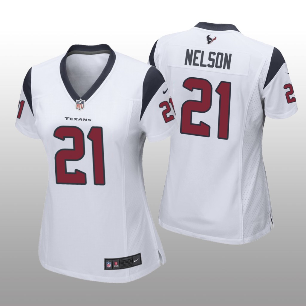 Houston Texans Steven Nelson White Jersey Game - Women's