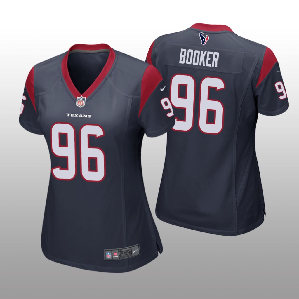 Houston Texans Thomas Booker Navy Jersey Game - Women's