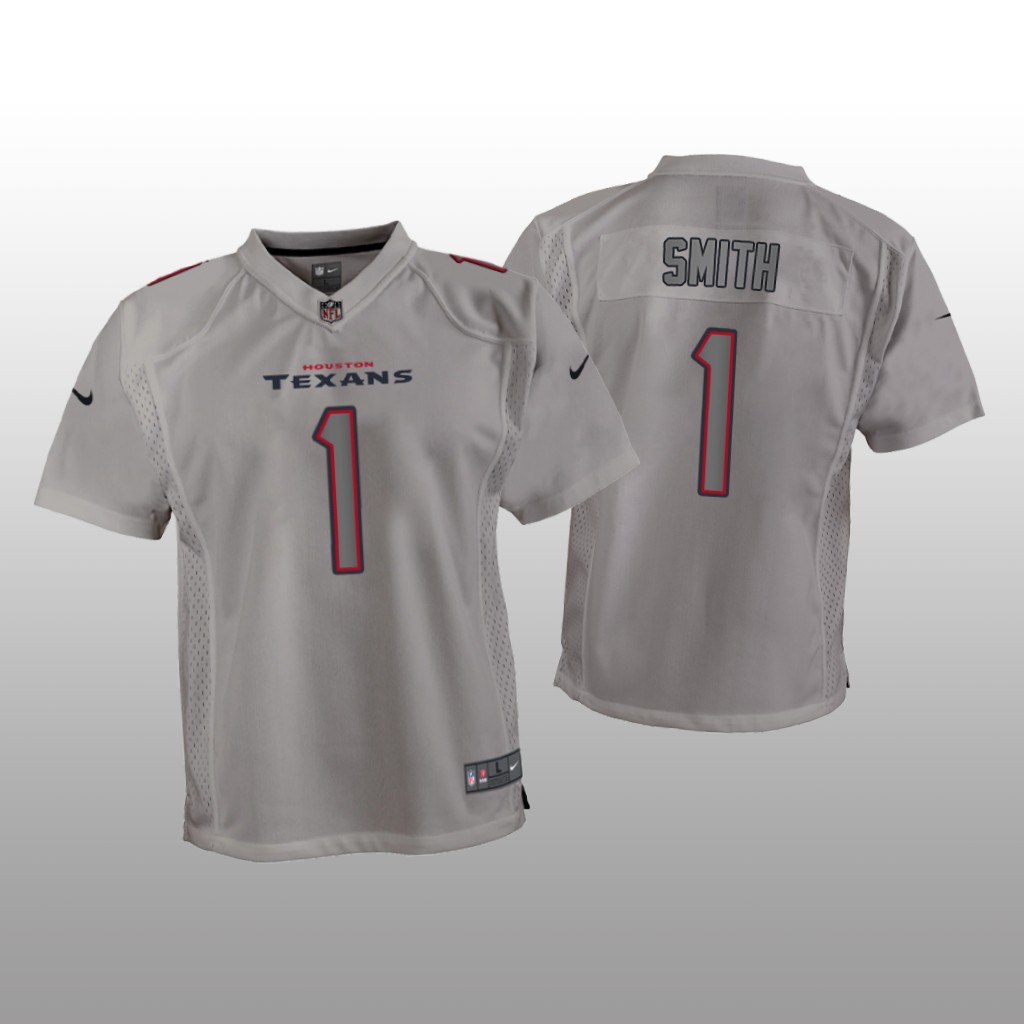 Houston Texans Tremon Smith Gray Jersey Atmosphere Fashion Game - Youth