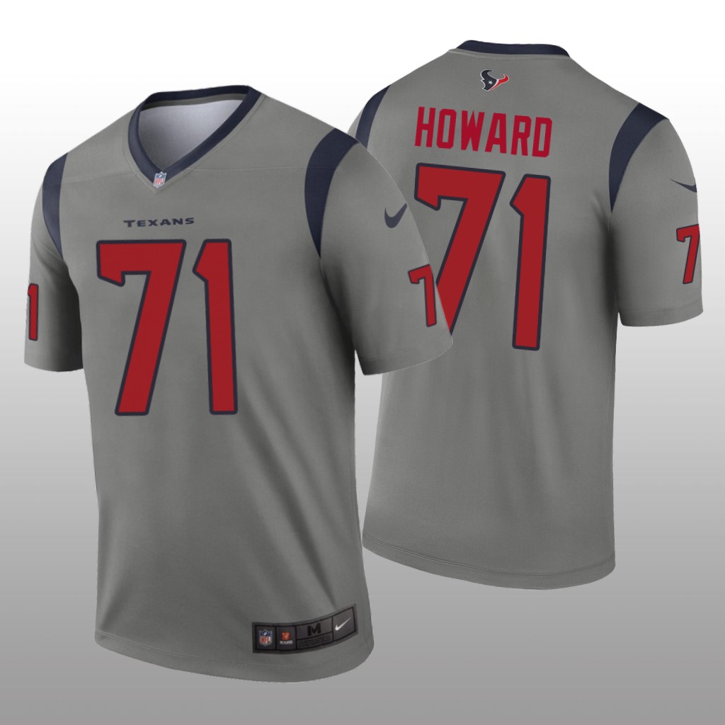Houston Texans Tytus Howard Gray Jersey Inverted Legend - Men's