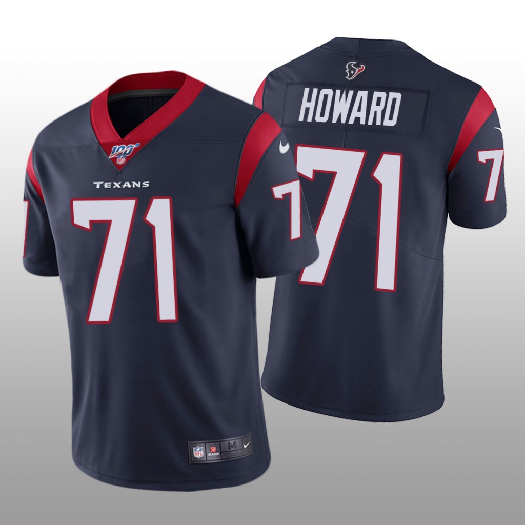 Houston Texans Tytus Howard Navy Vapor Limited Jersey 100th Season - Men's