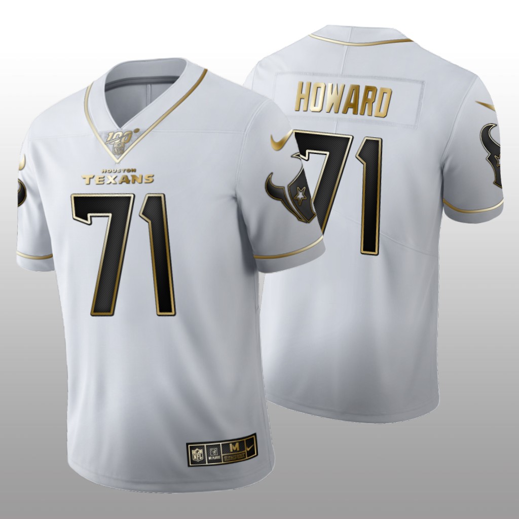 Houston Texans Tytus Howard White Golden Edition Jersey 100th Season Men's