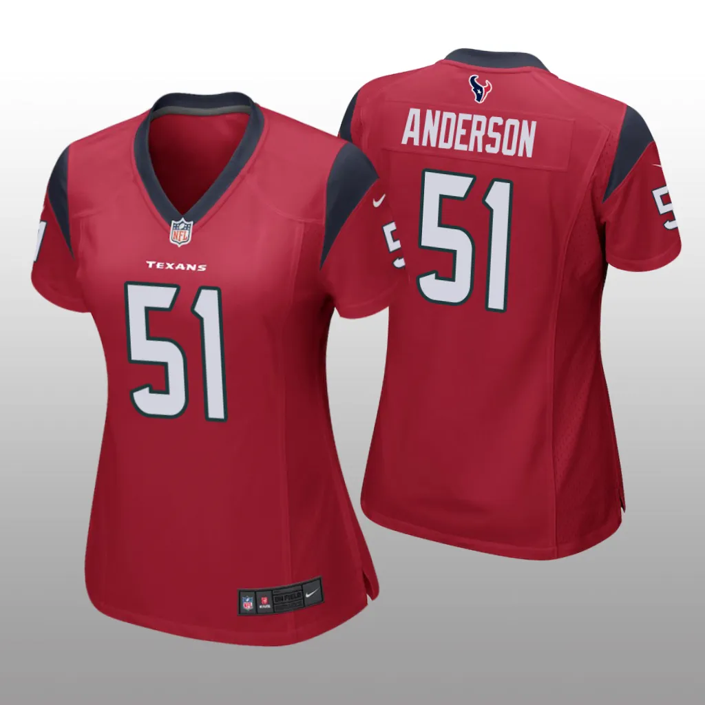 Houston Texans Will Anderson Red Jersey Game - Women's