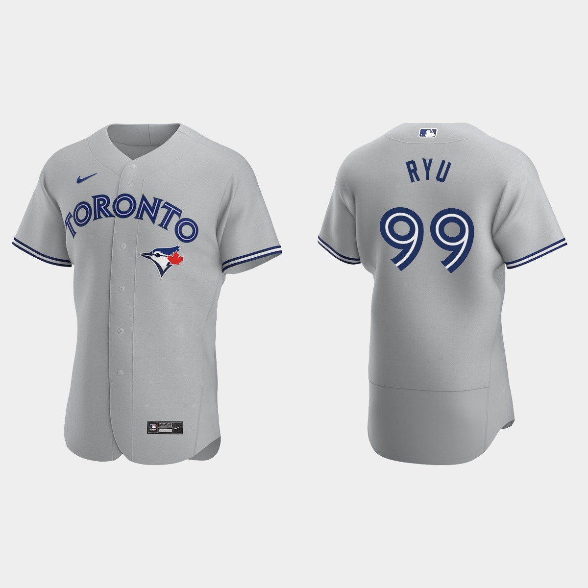 Hyun-Jin Ryu #99 Toronto Blue Jays Gray 2020 Road Jersey