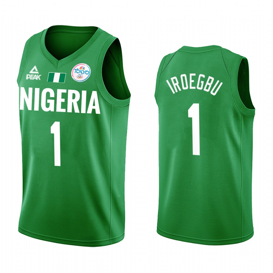 Ike Iroegbu Nigeria  #1 Green 2021 Tokyo Olymipcs Limited Jersey