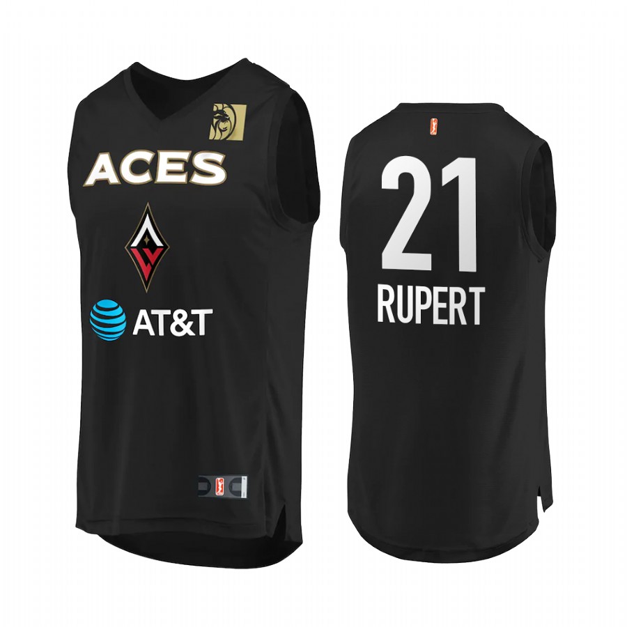 Iliana Rupert Las Vegas Aces 2021 Draft First round Black Jersey WNBA