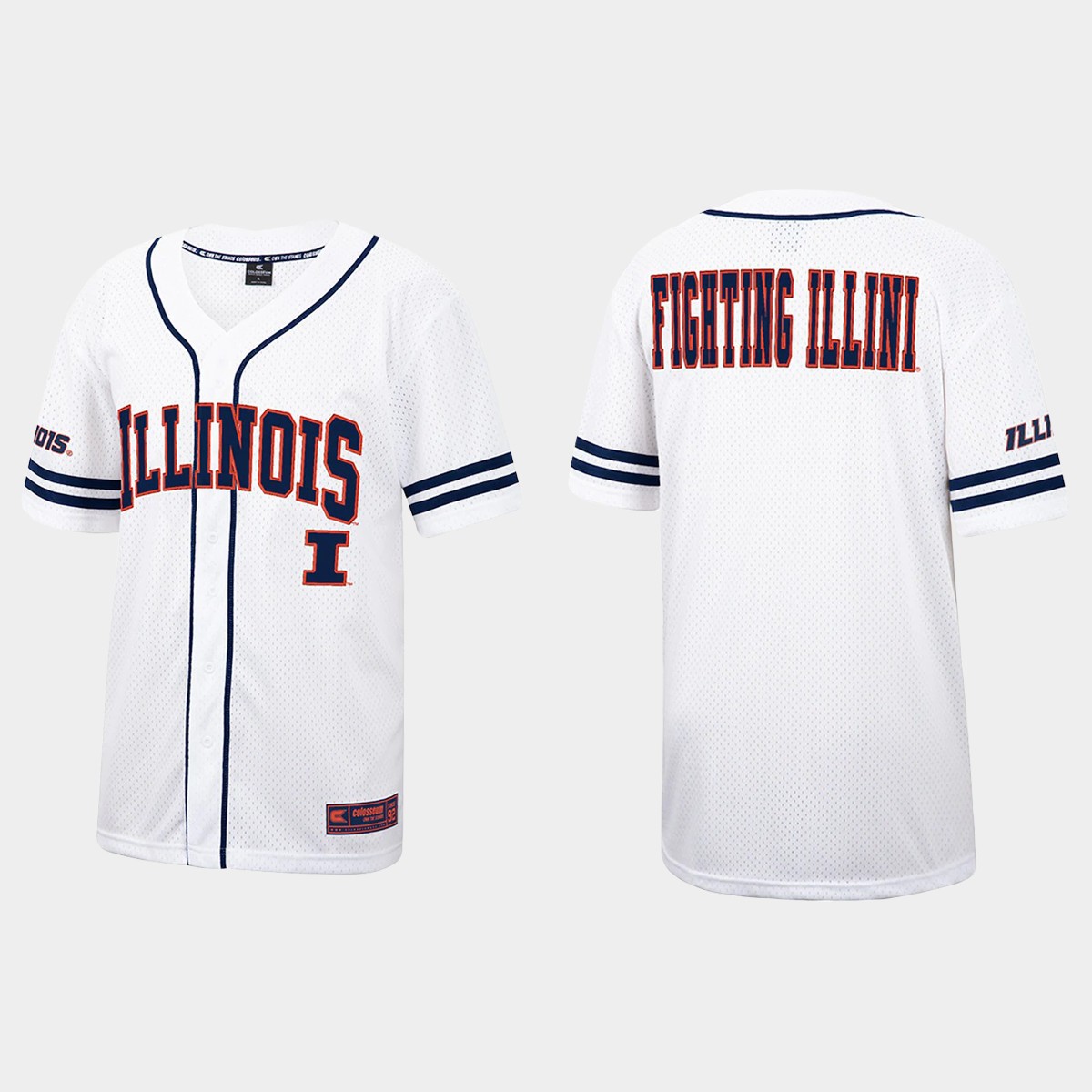 Illinois Fighting Illini Free Spirited  Jersey - White Navy
