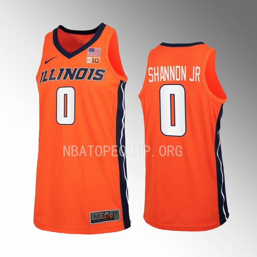 Illinois Fighting Illini Terrence Shannon Jr. Jersey 2022-23   Orange Uniform