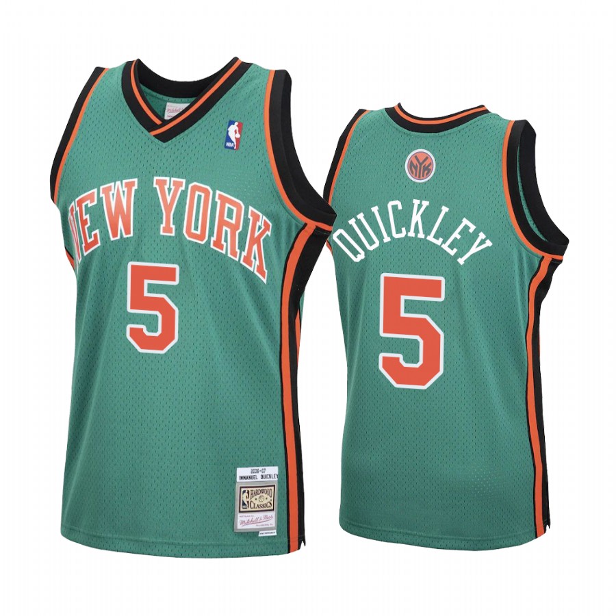 Immanuel Quickley New York Knicks #5 Green St Patricks Day Jersey