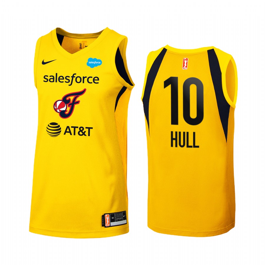 Indiana Fever Lexie Hull 2022 WNBA Draft Yellow #10 Women First round Jersey