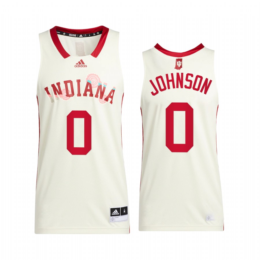 Indiana Hoosiers Xavier Johnson Jersey 2022 Honoring Black Excellence Cream  Uniform