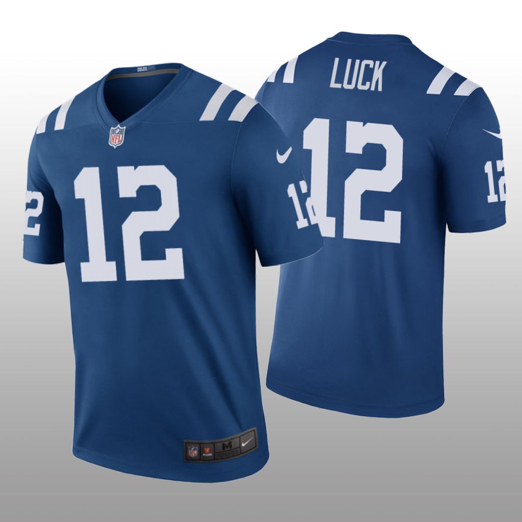 Indianapolis Colts #12 Andrew Luck Royal legend color rush Jersey - Men's
