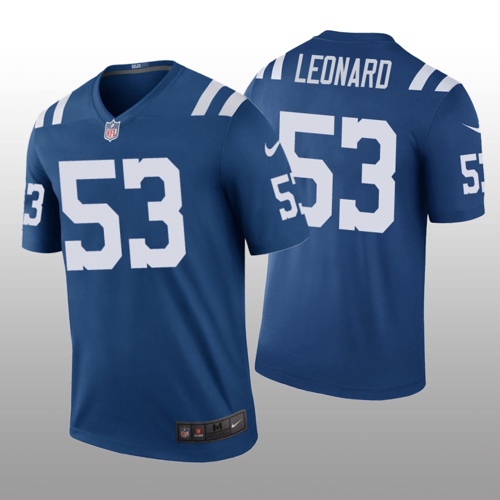 Indianapolis Colts #53 Darius Leonard Royal legend color rush Jersey - Men's