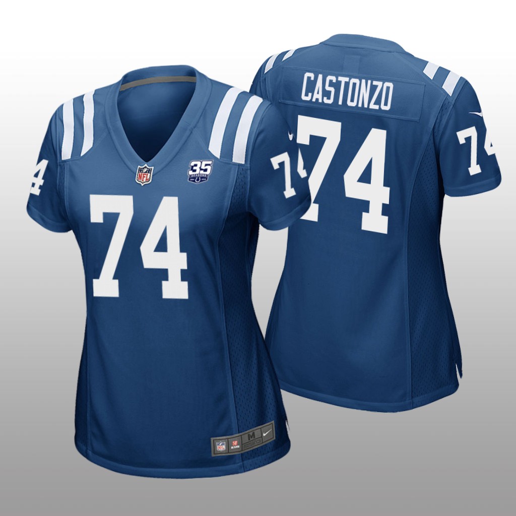 Indianapolis Colts #74 Royal Anthony Castonzo 35th Anniversary Jersey - Women