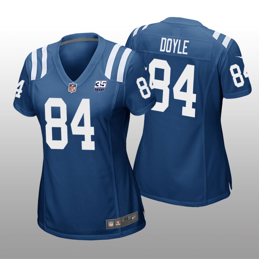 Indianapolis Colts #84 Royal Jack Doyle 35th Anniversary Jersey - Women