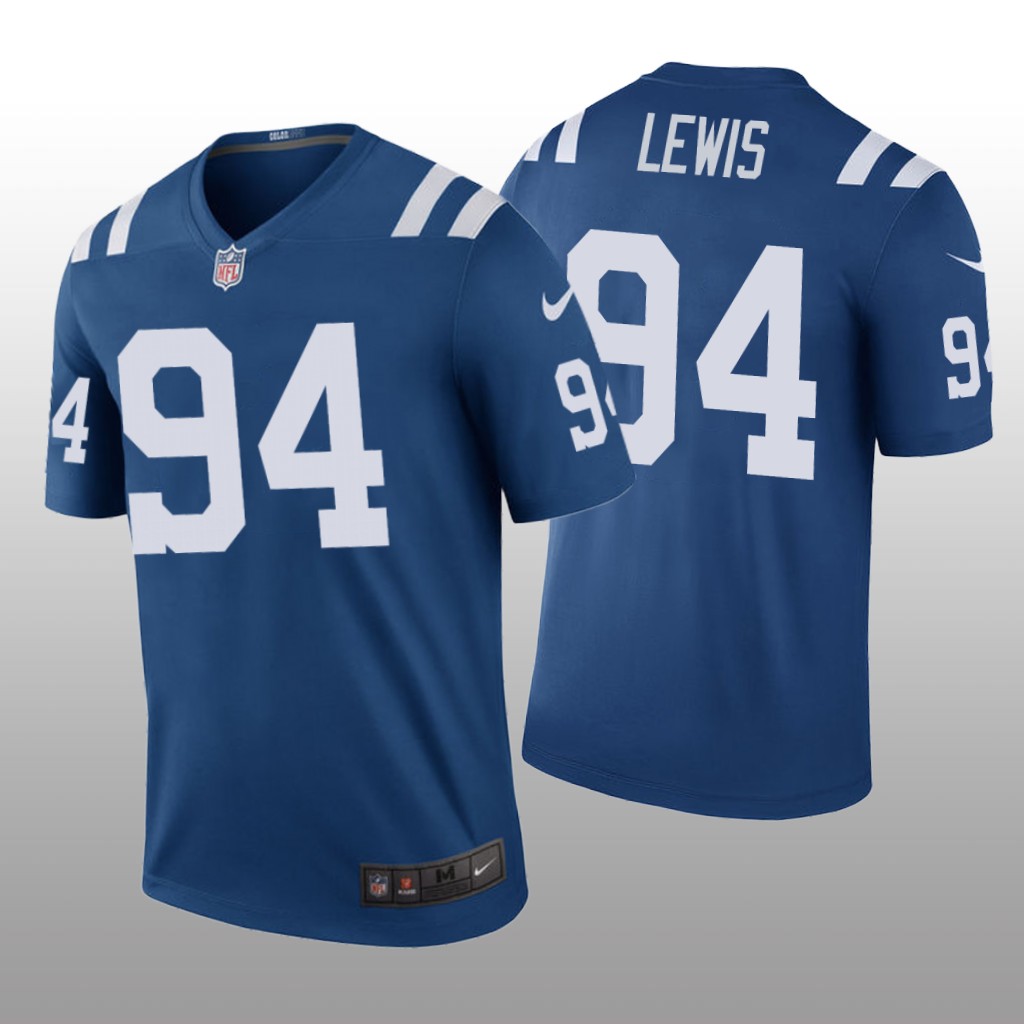 Indianapolis Colts #94 Tyquan Lewis Royal legend color rush Jersey - Men's