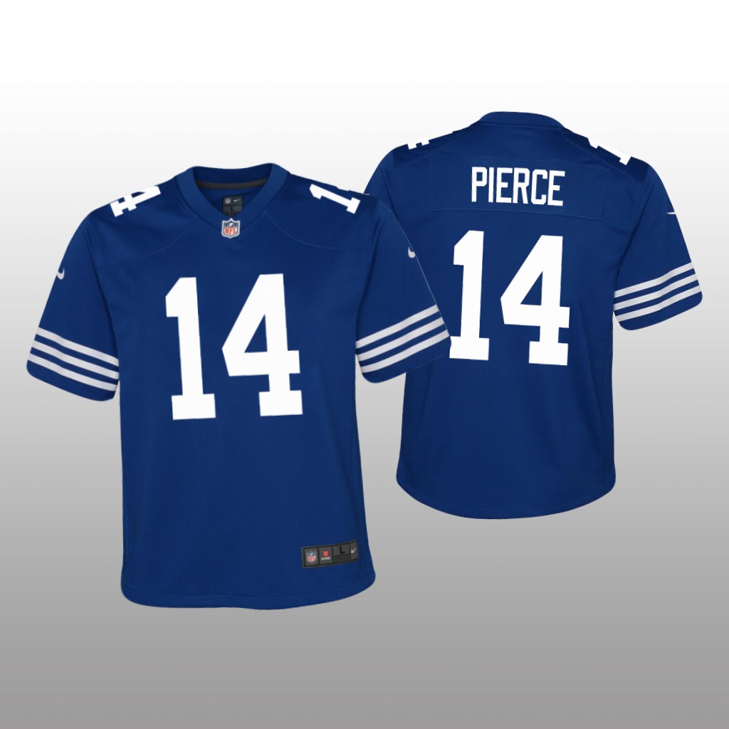 Indianapolis Colts Alec Pierce Royal Jersey Alternate Game - Youth