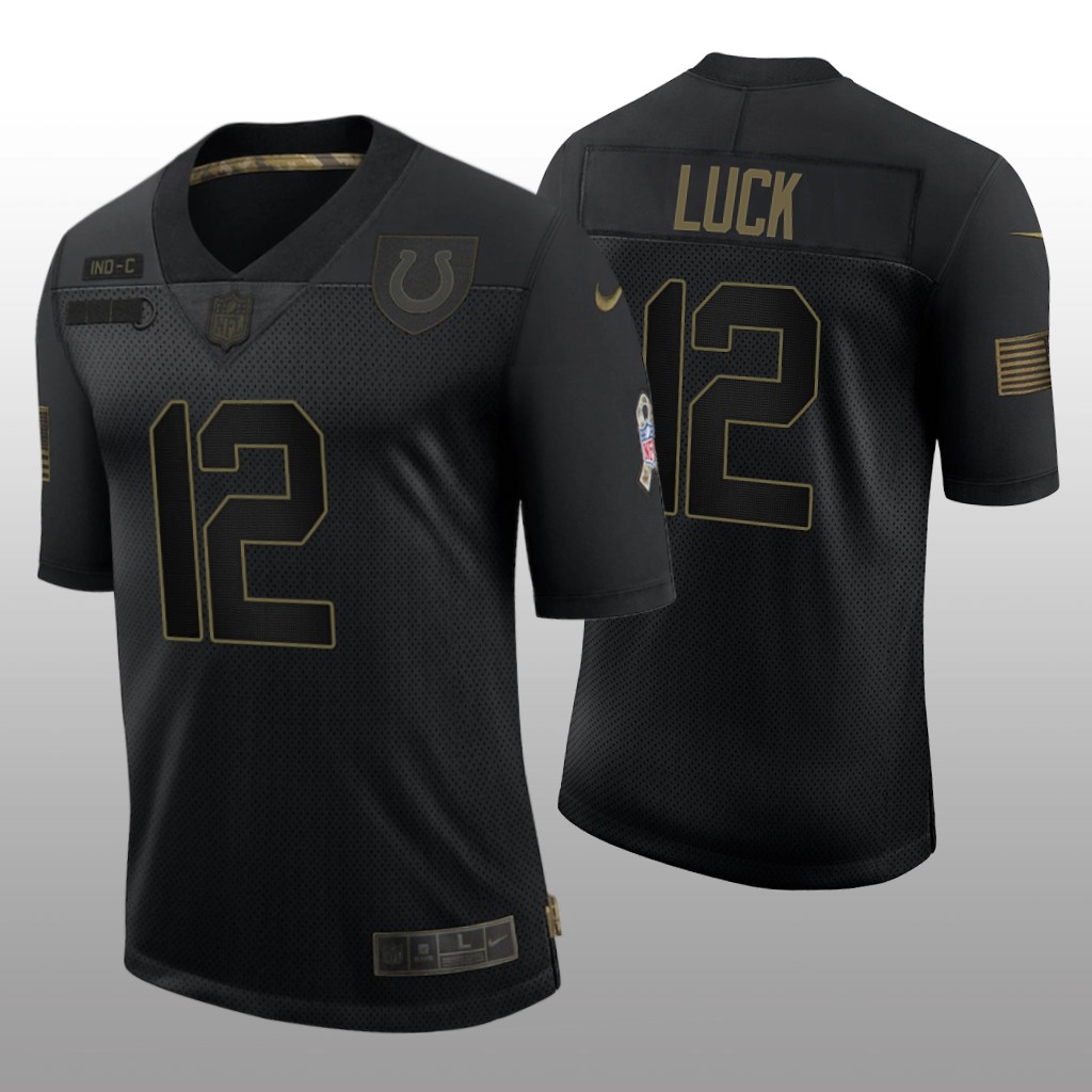 Indianapolis Colts Andrew Luck Black Limited Jersey 2020 Salute to Service - Men's