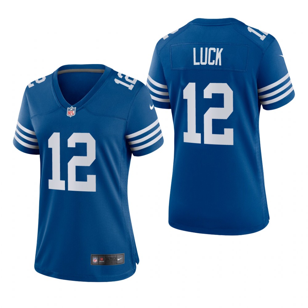 Indianapolis Colts Andrew Luck Royal Jersey Alternate Game - Women's