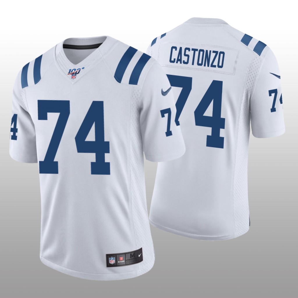 Indianapolis Colts Anthony Castonzo White Vapor Limited Jersey 100th Season - Men's