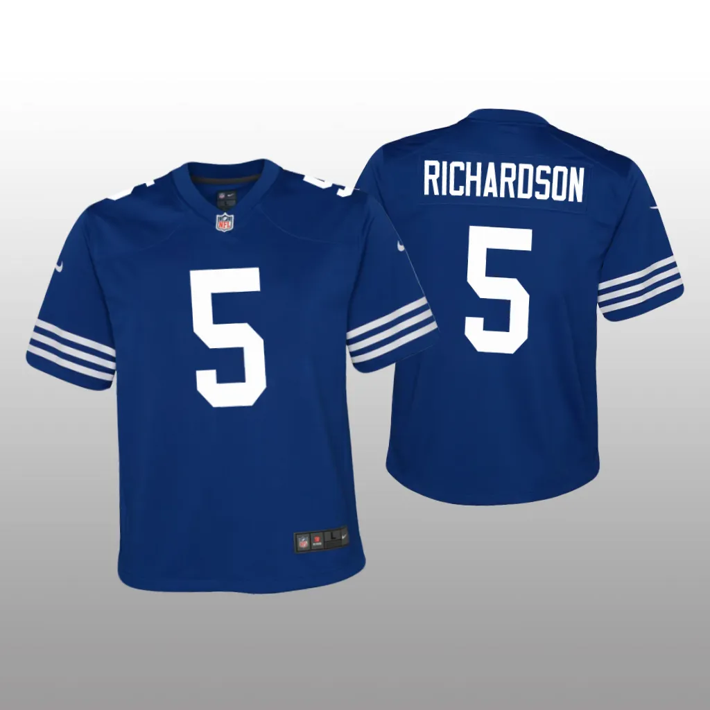 Indianapolis Colts Anthony Richardson Royal Jersey Alternate Game - Youth