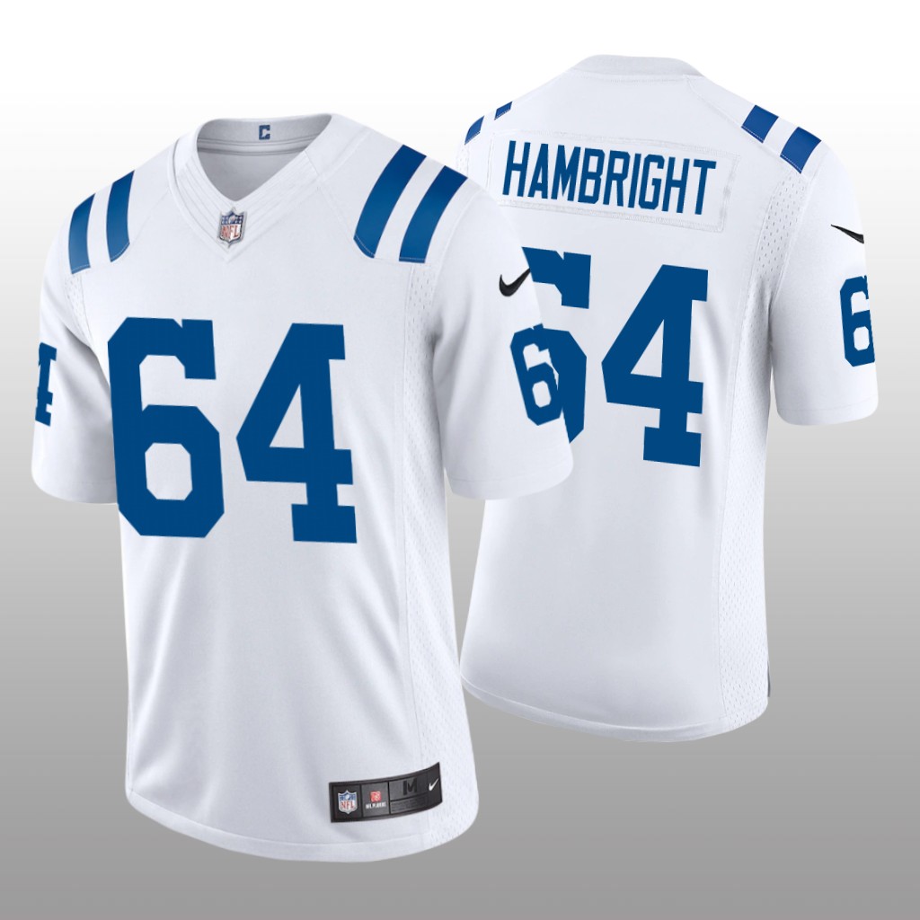 Indianapolis Colts Arlington Hambright White Jersey Vapor Limited Men's