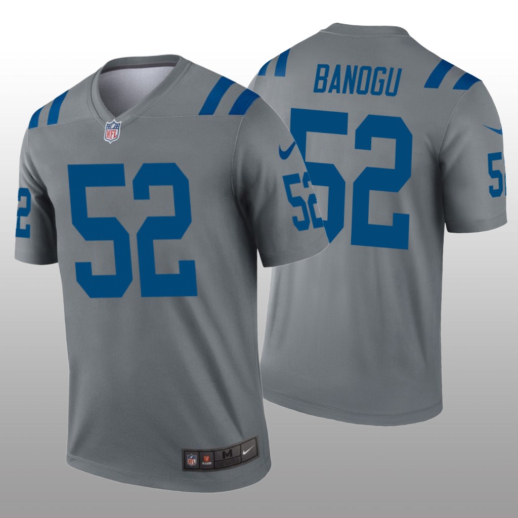 Indianapolis Colts Ben Banogu Gray Jersey Inverted Legend - Men's