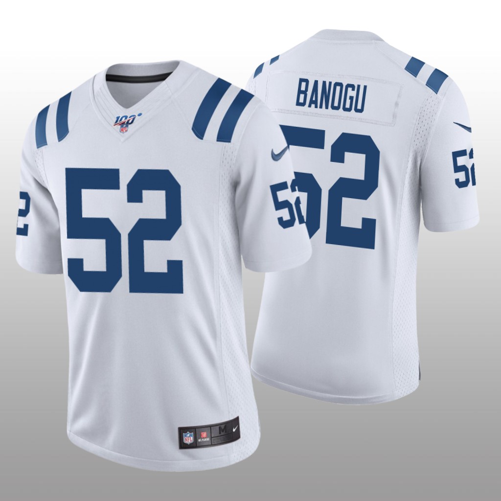 Indianapolis Colts Ben Banogu White Vapor Limited Jersey 100th Season - Men's