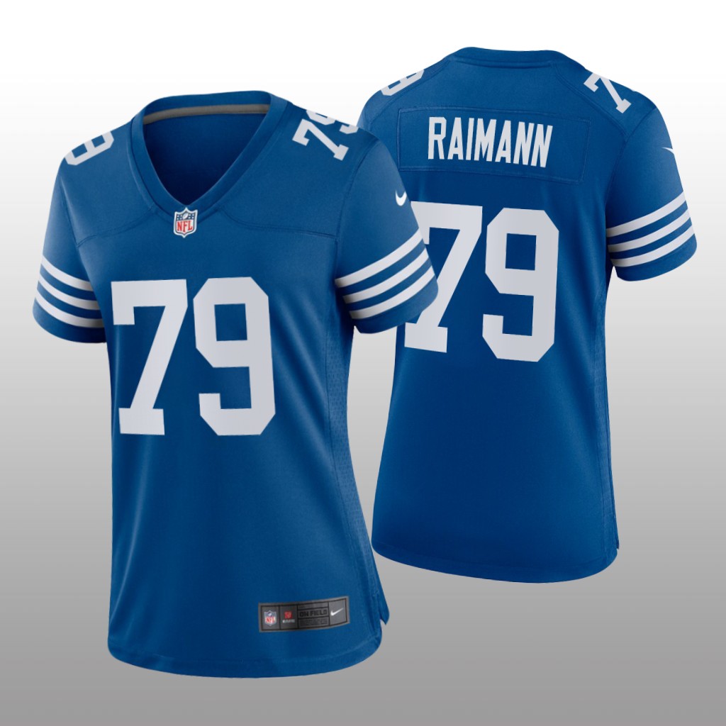 Indianapolis Colts Bernhard Raimann Royal Jersey Alternate Game - Women's