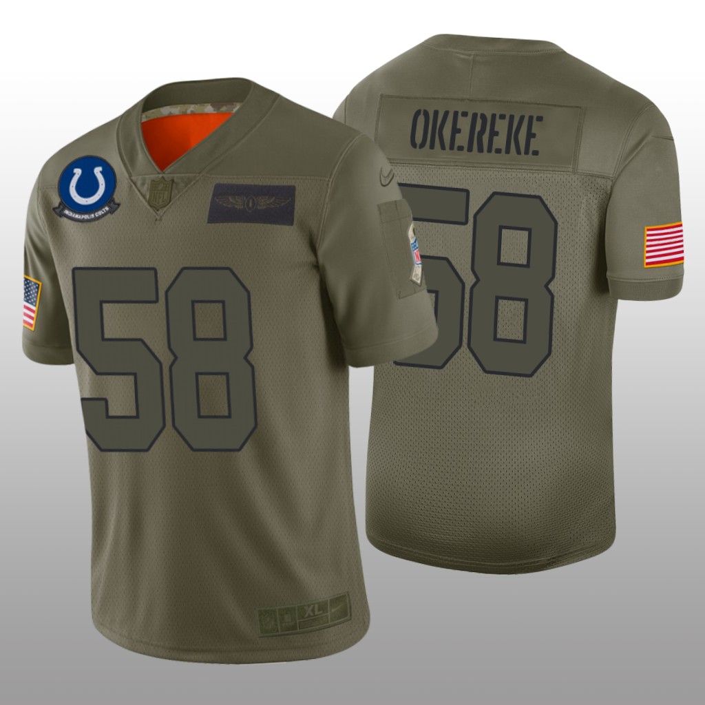 Indianapolis Colts Bobby Okereke Camo Limited Jersey 2019 Salute to Service - Men's