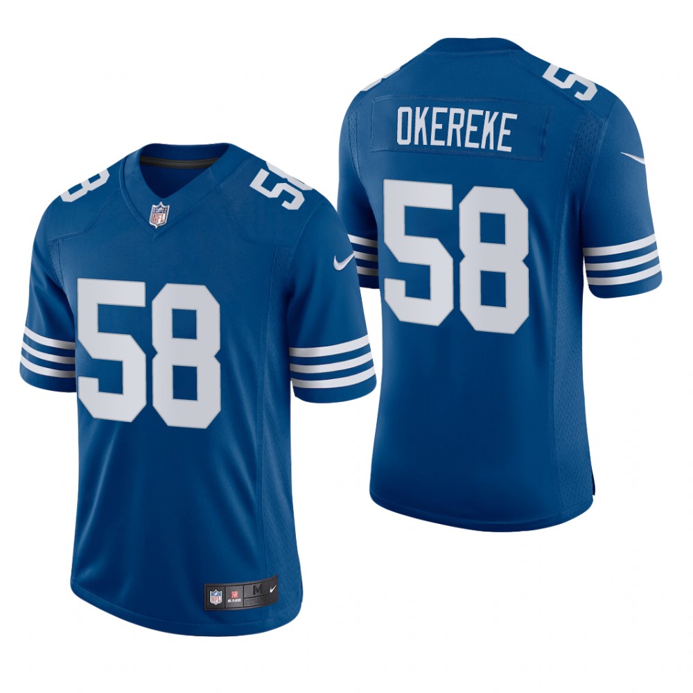Indianapolis Colts Bobby Okereke Royal Jersey Vapor Limited - Men's