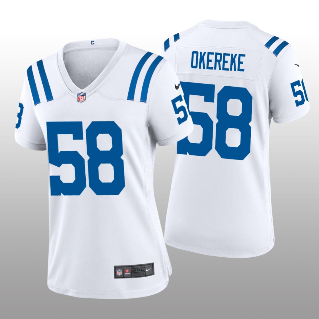 Indianapolis Colts Bobby Okereke White Jersey Game - Women's