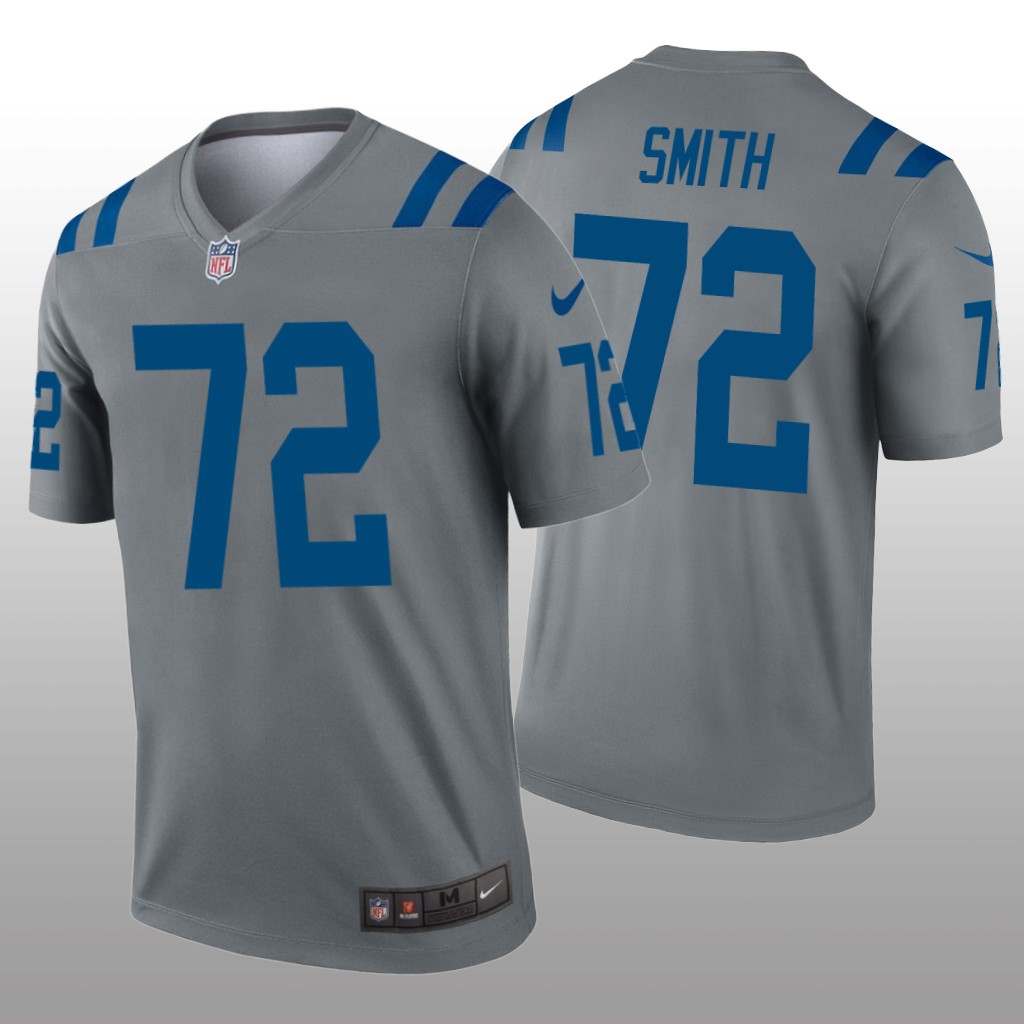 Indianapolis Colts Braden Smith Gray Jersey Inverted Legend - Men's