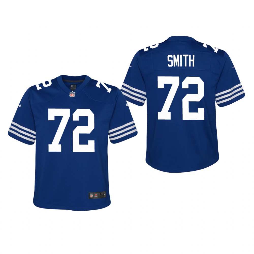 Indianapolis Colts Braden Smith Royal Jersey Alternate Game - Youth