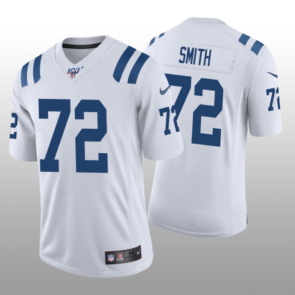 Indianapolis Colts Braden Smith White Vapor Limited Jersey 100th Season - Men's