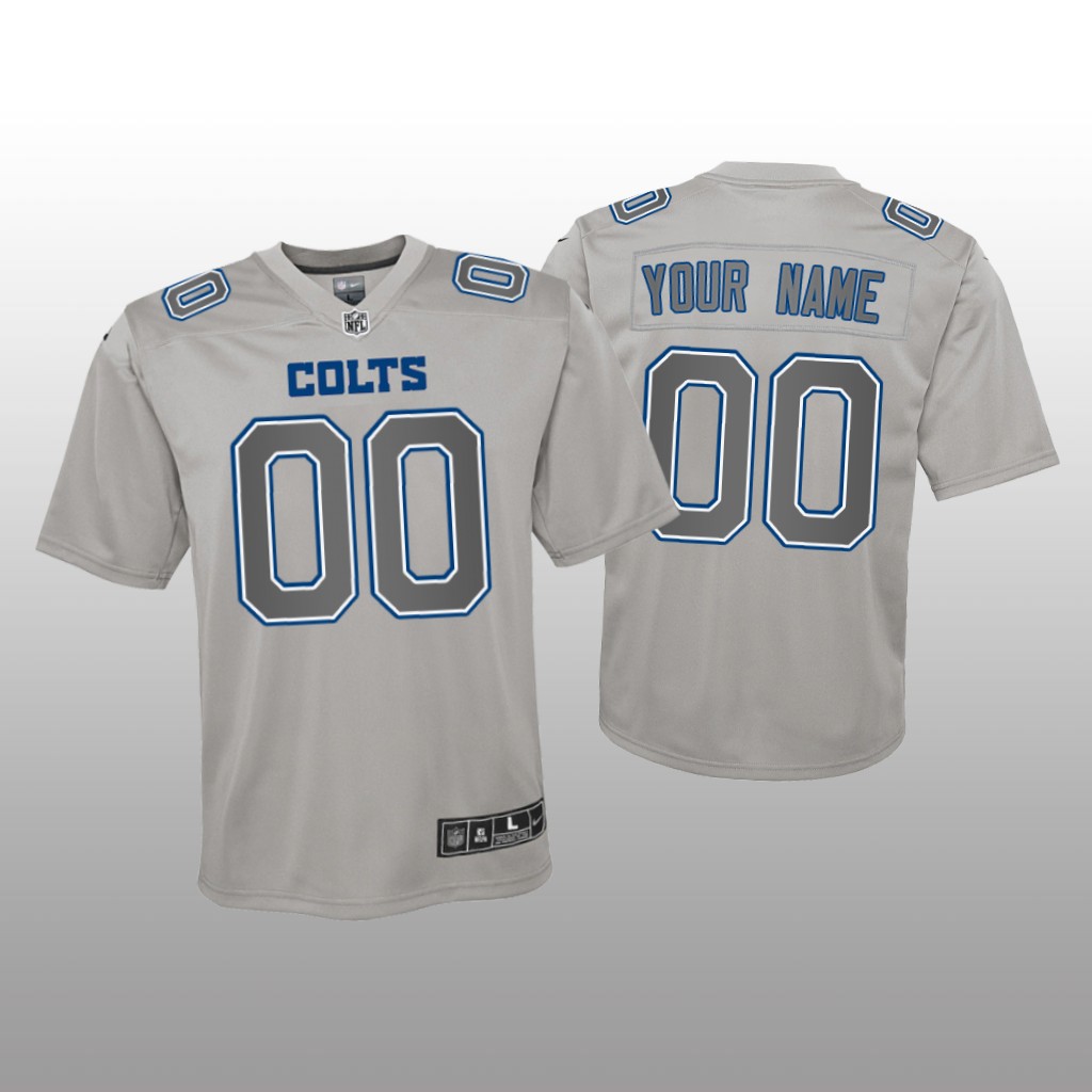 Indianapolis Colts Custom Gray Jersey Atmosphere Fashion Game - Youth