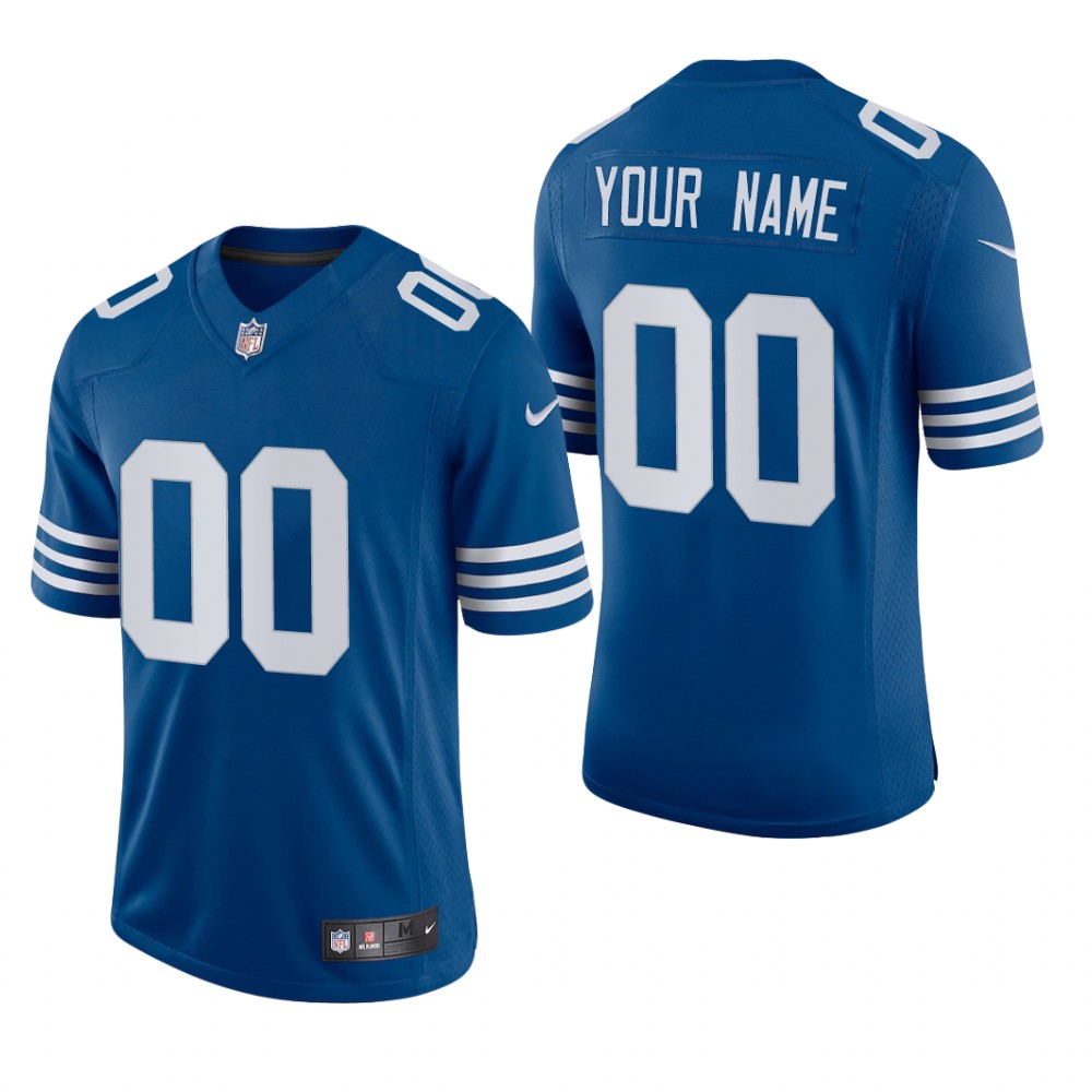 Indianapolis Colts Custom Royal Jersey Vapor Limited - Men's