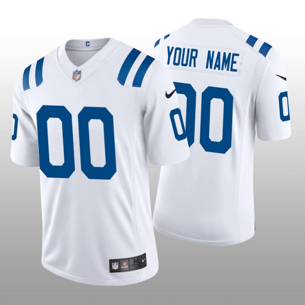 Indianapolis Colts Custom White Jersey 2020 Vapor Limited - Men's
