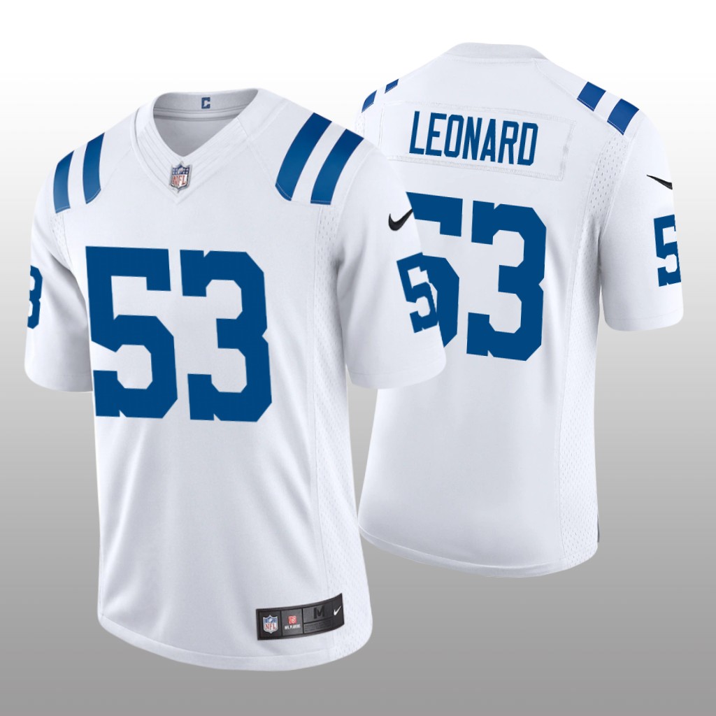 Indianapolis Colts Darius Leonard White Jersey 2020 Vapor Limited - Men's