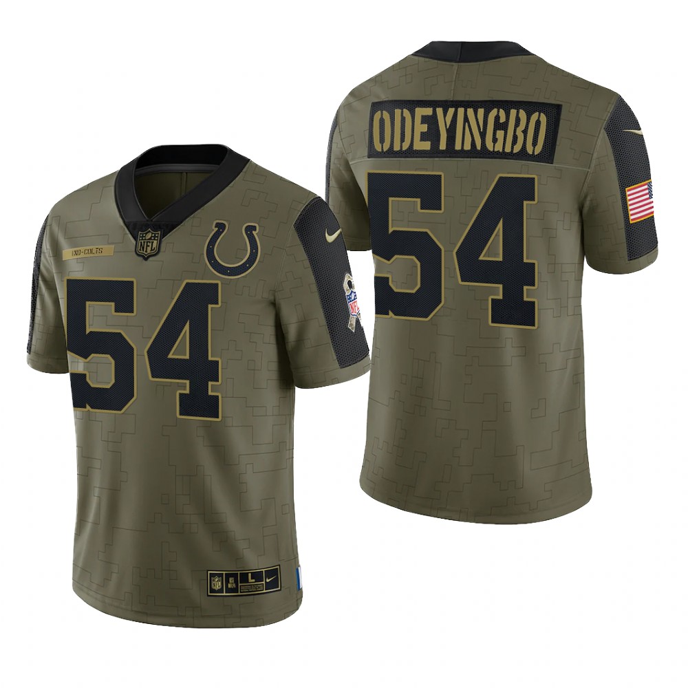 Indianapolis Colts Dayo Odeyingbo Olive Limited Jersey 2021 Salute To Service - Men's