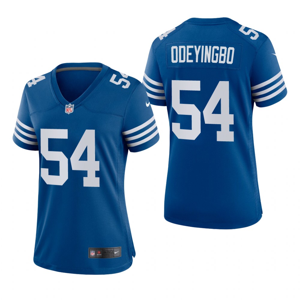 Indianapolis Colts Dayo Odeyingbo Royal Jersey Alternate Game - Women's